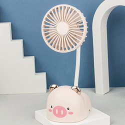 SFFZY Venientes de dibujos animados de Mini Table Mude Desktop Portable Mini Fan USB Ventilador eléctrico de escritorio recargable de macarona (Color  precio