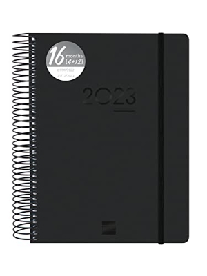 Finocam - Agenda 2022 2023 Ikon 16 meses 1 Día Página Septiembre 2022 - Diciembre 2023 (16 meses) Negro Internacional