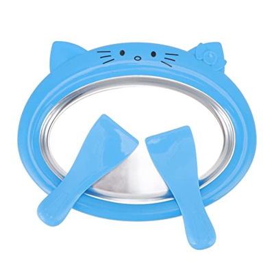 Luqeeg Máquina de Yogur Frito, 150ml Yogurt de Hielo de Bricolaje Fabricante de Rollos de Helado Doméstico Yogurtera Automática Digital Máquina de Cre