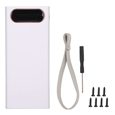 Yunseity Cargador Portátil, Banco de Energía de Carga Rápida con 2 Salidas USB 3 Entradas Micro Tipo C Pantalla LCD Paquete de Batería Cargador de Res