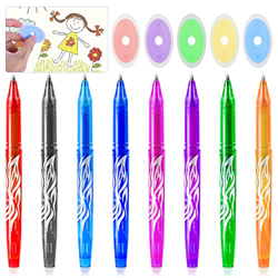 Hereneer 8 Pack Bolígrafo de Gel Borrable, Bolígrafo de Gel Líquido de 0,5 mm, Bolígrafo de Secado Rápido con borrador, Plumas de Friccion para Niños  en oferta