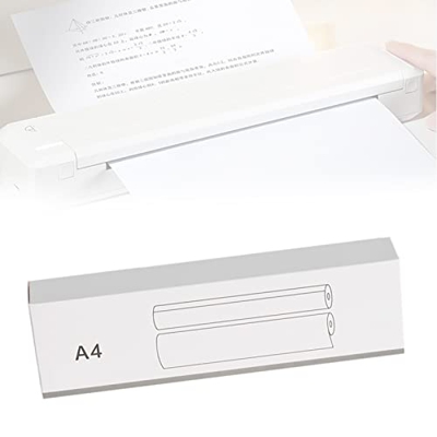 ZQWOZQ Pocket Bluetooth Impresora - Integrada 2000mah Batería, Mini 300dpi Inalámbrica Térmica Printer (310.5 * 63.5 * 39.5mm) para Escuela Familia Y 