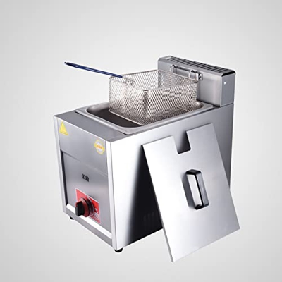 Tightstore Freidora Grande, Freidora de Patatas Fritas, Freidora a Gas, Freidoras para El Hogar con Cesta, Freidora de Acero Inoxidable, para Supermer