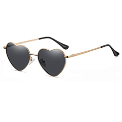Dollger Gafas de Sol Corazón para Mujer Marco de Metal Polarizado Gafas de Sol con Forma Corazón Protección UV400 precio