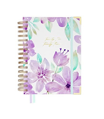 Agenda Académica 22-23 - Melissa - Día Página - Tamaño A5 - 15 x 20 cm - Encuadernación Wire-o - Español - Inglés - Incluye pegatinas, 2 cintas de reg