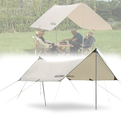 Toldo para Acampar Al Aire Libre, Toldo para Lluvia Y Sol para 4-6 Personas para Varias Personas, Adecuado para MontañIsmo, Supervivencia En El Campo, en oferta