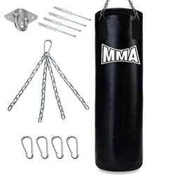 Saco de Boxeo MMA 120x30 CM con Soporte Pared Cadena Equipo de Entrenamiento de Gancho para Saco de Boxeo Ecológico [137] precio