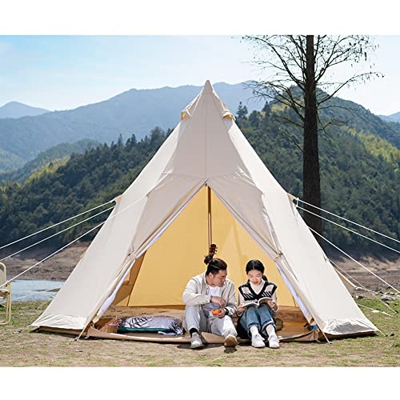 JTYX Tienda de campaña Tipi Ligera, Tienda piramidal para montañismo, Senderismo, Camping, Tienda de campaña Tipi Familiar para 5-8 Personas