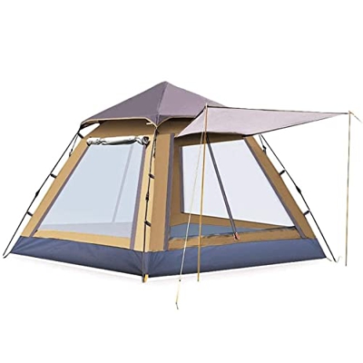 Tienda Tienda de campaña de una sola capa, tienda de campaña familiar para fiestas de pesca al aire libre para 3-4 personas, tienda de playa de malla 