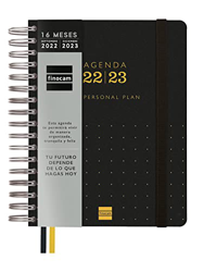 Finocam - Agenda 2022 2023 Tempus 16 meses Semana Vista Vertical Septiembre 2022 - Diciembre 2023 (16 meses) Negro Español precio