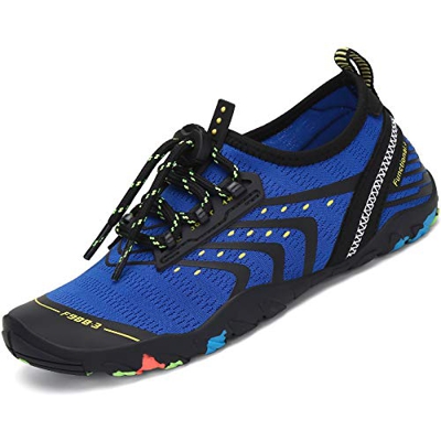 SAGUARO Zapatos de Agua Escarpines para Niños Secado Rápido Zapatillas de Playa Piscina Natación Azul Gr.33