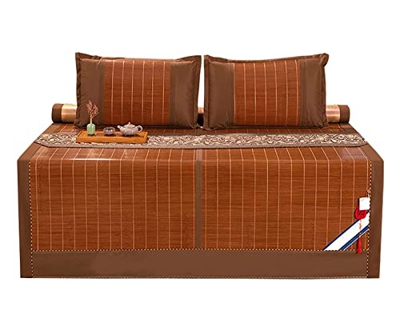 Bambú de bambúes de verano for dormir colchón de enfriamiento de colchón de enfriamiento, hogar suave y transpirable for la cama de bambú de doble car