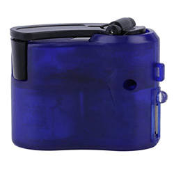 WKD New Blue Plastic and Electronic Element USB Travel Emergency Phone Charger Dynamo Hand Manual Charger Blue en oferta