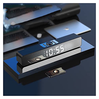 Manhj Altavoces portátiles DIRIGIÓ Barra de Sonido TELEVISOR Bluetooth Speaker Home Theatre Sound Bar FM Radio Despertador Reloj inalámbrico subwoofer