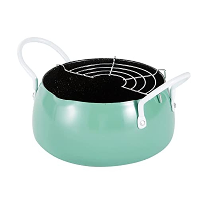 Freidora de acero inoxidable Cacerola pequeña Olla para leche Olla para freír Cocina Tempura Freidora Utensilios de cocina Sartén antiadherente para m