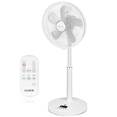YDoo Ventilador de refrigeración de Verano para el hogar de pie de CC, Ventilador de refrigeración de Verano para el hogar con Pedestal de 16 Pulgadas