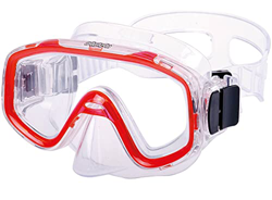 aquazon Gafas de buceo para niños de 3 a 7 años, muy resistentes, ajuste perfecto, color: rojo transparente características