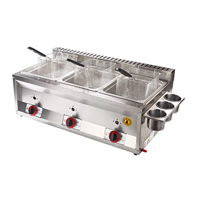 Tightstore Freidora de mesa, Freidora de gas, Freidora de gas al aire libre con cesta, Freidora de acero inoxidable, Freidora de acero inoxidable