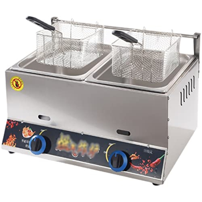 Tightstore Freidora de gas, Freidora con cesta, Freidora comercial de gran capacidad, Freidora de grasa de gran capacidad, Freidora de grasa de fácil 