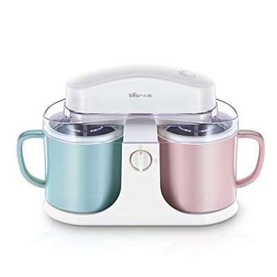Mini máquina para Hacer Helados de 1 l, máquina para Hacer Helados Suaves Express para el hogar, Doble Cubo, congeladores automáticos de Helados de co