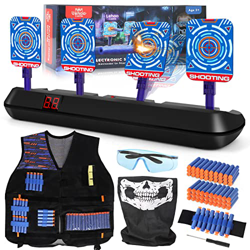 Lehoo Castle Diana Nerf, Objetivo Digital Electrónico para Nerf con Restablecimiento Automático, Incluye 60 Balas, Chaleco Táctico, Juguetes Niños 6+  precio
