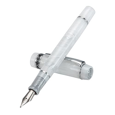 Kaigelu 316A - Pluma estilográfica de acrílico blanco, punta fina de iridio, escritura suave, bolígrafo de caligrafía para hombres y mujeres