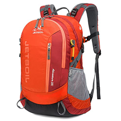 BANGDILS Mochila Hiking de 35 L, impermeable y ligera, mochila deportiva, mochila de excursión, ideal para excursiones, viajes, acampada (Naranja) precio