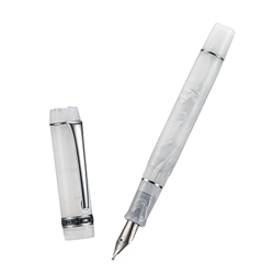 Kaigelu 316A - Pluma estilográfica de acrílico blanco, punta media de iridiumm, suave escritura de caligrafía, bonita pluma de escritura para hombres  características