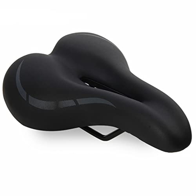 KBBKIC Asiento de bicicleta, asiento de bicicleta cómodo de repuesto para mujeres y hombres, asiento de bicicleta ancho compatible con bicicleta de mo
