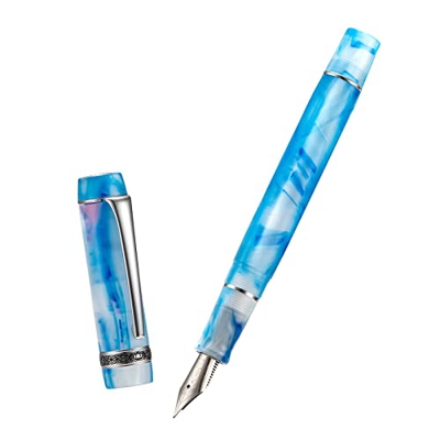 Kaigelu 316A - Pluma estilográfica acrílica azul cielo, punta extrafina de iridio, escritura suave, bolígrafo de caligrafía para hombres y mujeres