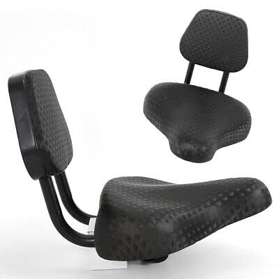Asiento trasero para bicicleta de montaña, de carreras, negro, con respaldo
