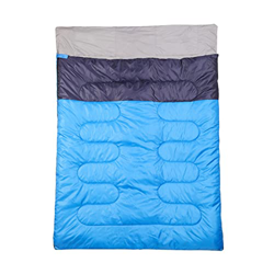 JYER Saco de Dormir Doble para Adultos niños Grandes tamaño, compresión portátil Impermeable Ligero en Clima cálido frío para Acampar acampando al Air características