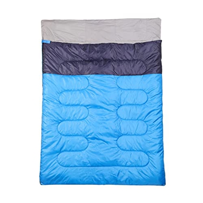 JYER Saco de Dormir Doble para Adultos niños Grandes tamaño, compresión portátil Impermeable Ligero en Clima cálido frío para Acampar acampando al Air