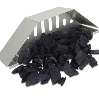 Pratvider Cesta de Carbón Aluminizado - Cestas de carbón para Parrilla aluminizadas, Caja de Soporte para briquetas de Arranque de carbón | Bandeja de