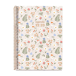 MIQUELRIUS - Agenda julio 2022 diciembre 2023 - Semana Vista - Tamaño Plus 15,5 x 21,3 cm - Trilingüe: español, inglés, portugués - 18 MESES - Flores precio
