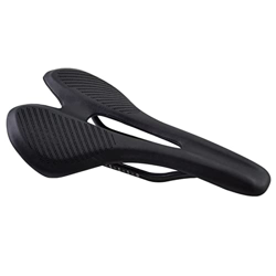 KBBKIC Camino De Sillín De Bicicleta Cómodo Asiento De Bicicleta De Fibra De Carbono Liviano con Cubierta De Cuero For Bicicletas, BMX, Bicicletas De  características