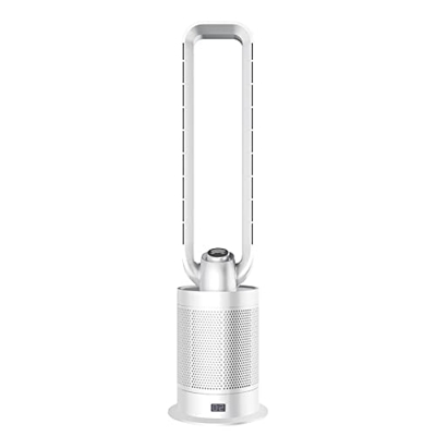 QCLUEU Ventilador De Torre, Ventilador Sin Aspas Configuración De 9 Velocidades Cierre De Sincronización De 9 Horas Ventilador De Pie para Dormitorio 