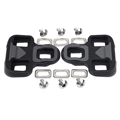 Zhihui Zapatillas de ciclismo Cheats con clip para bicicleta, tacos negros para bicicleta de interior y exterior, diseño de 3 agujeros, accesorio para