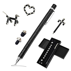 Halcyerdu Bolígrafo Magnético, Negro BolíGrafo MagnéTico de Descompresión Bolígrafo Magnético para Regalo Creativo, Bolígrafo con Lápiz Táctil, Regalo en oferta