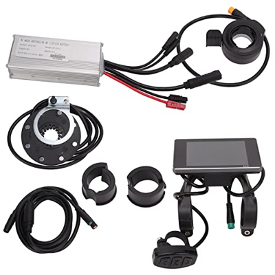 Kit de Modificación de Bicicleta Eléctrica Controlador 22a Panel M6 Kit de Modificación de Bicicleta Impermeable para Motorreductor de 500w