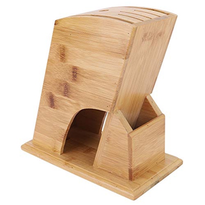 Bloque de cuchillos, soporte para cuchillos, almacenamiento de cuchillos, soporte multifuncional para cuchillos de bambú, soporte para estante de alma