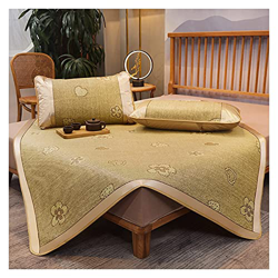FMOPQ Colchoneta de Verano para Dormir, Almohadilla Fresca para el Dormitorio de la Escuela en casa, Ropa de Cama de ratán ultrasuave para Dormitorio, características