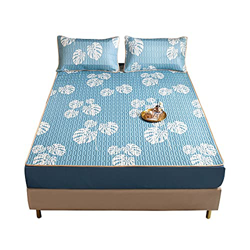 FMOPQ Colchoneta De Verano De Látex De Tres Piezas con Colchoneta Suave De Aire Acondicionado Plegable Estera De Seda De Hielo (Color : Blue, Size : 1 precio