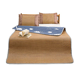 Colchoneta para dormir de verano, colchoneta de aire acondicionado plegable de doble cara  Colchón de ratán, no se pega la piel Colchoneta para dormir características