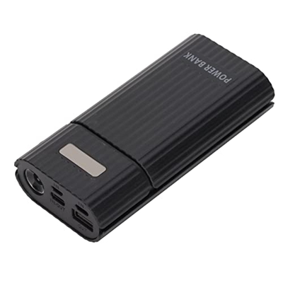 Garsentx Cargador Portátil, Caja de Batería H02 2X 21700, Entrada de 3 Puertos, Kit de Banco de Energía USB DIY Cargador de Batería de Teléfono, Carga