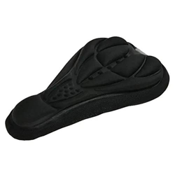 Asiento de Bicicleta, Bicicleta del Amortiguador de Asiento 3D de Silicona Lycra Nylon Gel del cojín de una Silla Cubierta de Bicicletas (Color : Blac en oferta