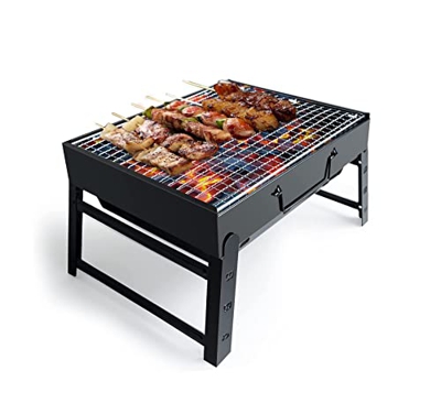 Parrilla para barbacoa, portátil, plegable, de carbón, para barbacoa, mesa de cocción al aire libre, acero inoxidable, para picnic, jardín, terraza, c