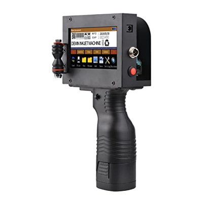 Benkeg Impresora de Mano Impresora de inyección de Tinta portátil Impresora de códigos de inyección de Tinta de Alta definición con Pantalla táctil