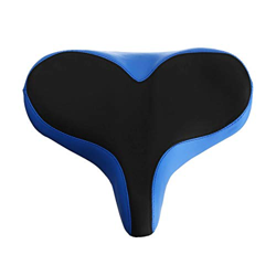Asiento de Bicicleta, Extra Ancho del Amortiguador de Montar de la Bici Soft Comfort Bicicleta con 30x28x12cm luz LED (Color : Blue) precio