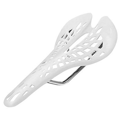 Asiento de Bicicleta, MTB de Silla, Ligeros estupendos Agentes de plástico sillín, Almohada Montaña PVC 6 Ciclo de Color sillín (Color : White)